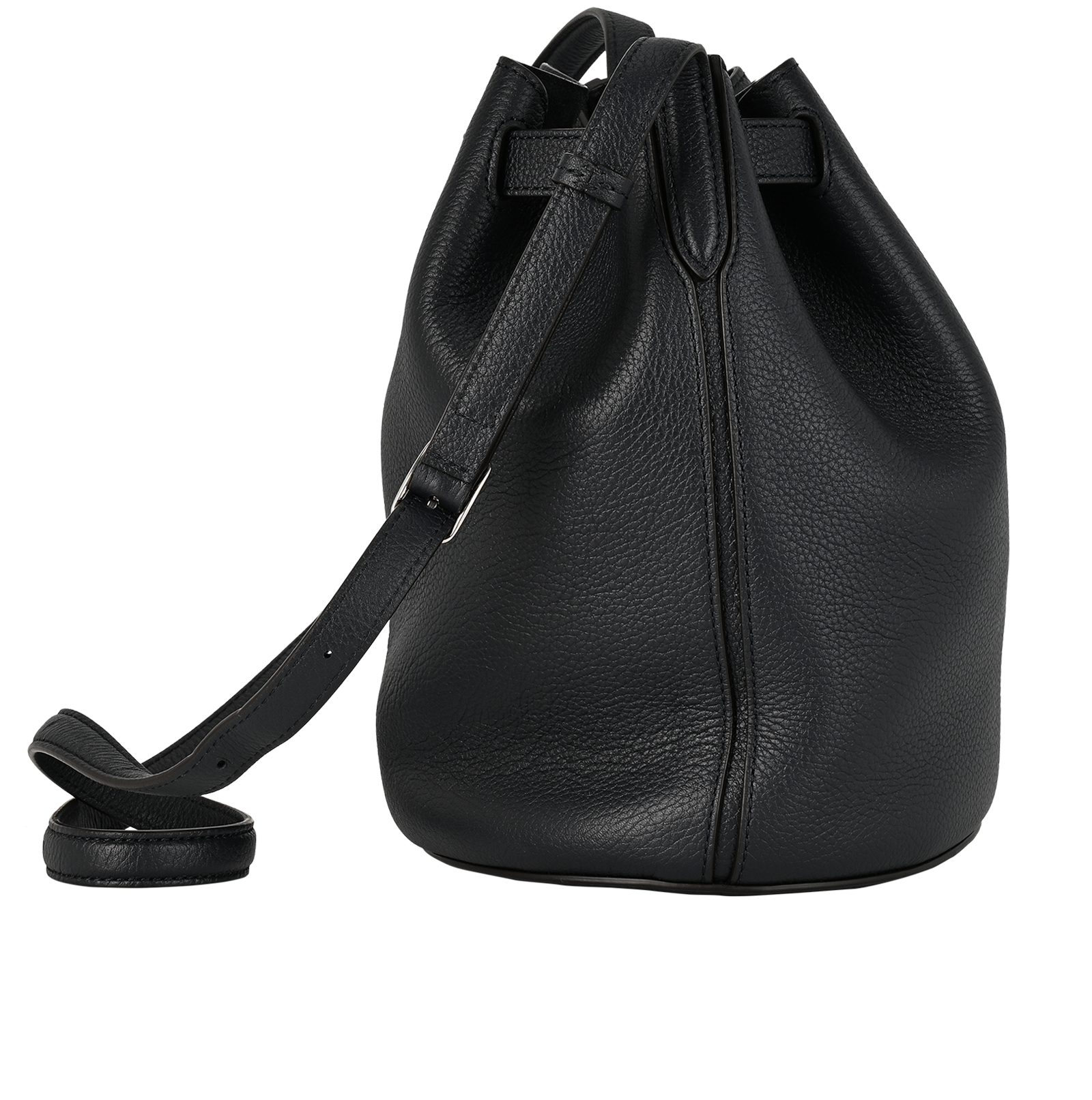 Abbey Bucket Bag, &pound;495, Handbags, Navy, Leather, Side view